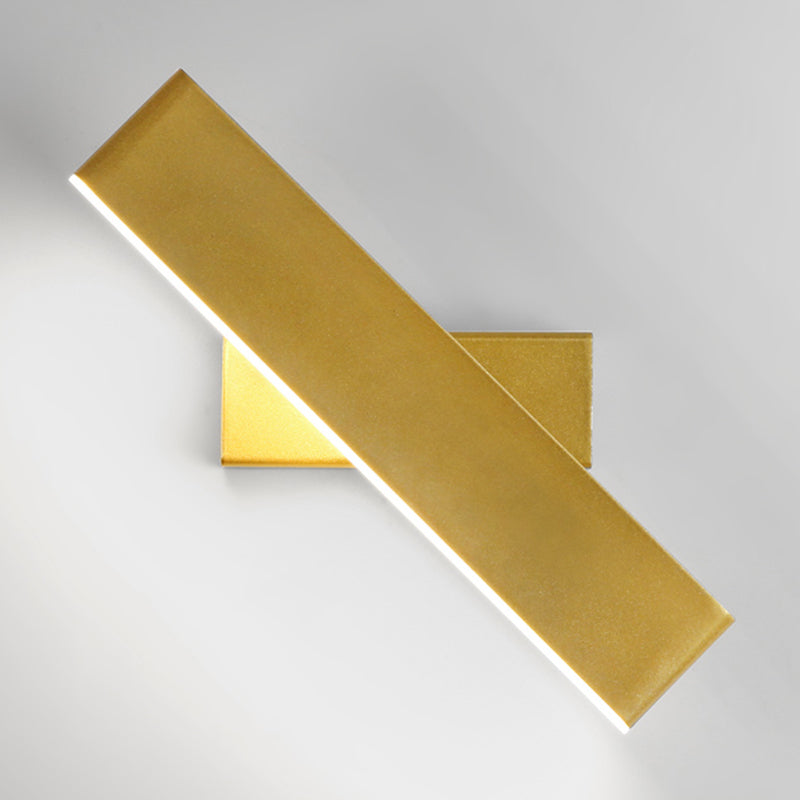 Modern Minimalist Style Rectangle Wall Mounted Light Fixture Metal 1 Light Wall Mounted Lighting for Bedroom