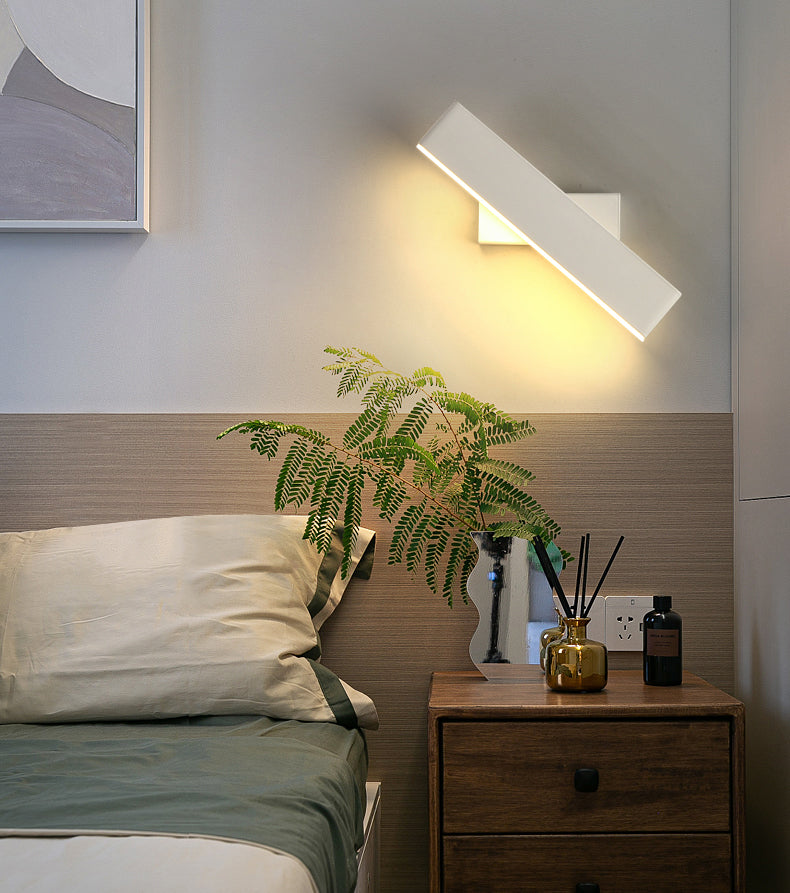 Modern Minimalist Style Rectangle Wall Mounted Light Fixture Metal 1 Light Wall Mounted Lighting for Bedroom