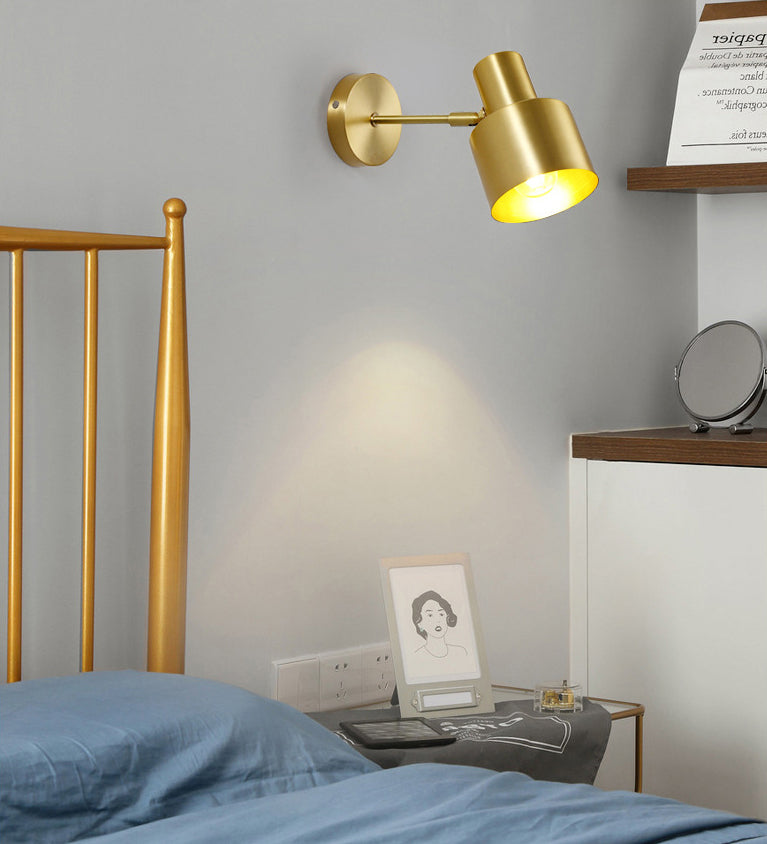 Angle Ajustable Lámpara de pared de latón en forma de antorcha Post moderna Simplicidad luces aplicativas para el pasillo del dormitorio