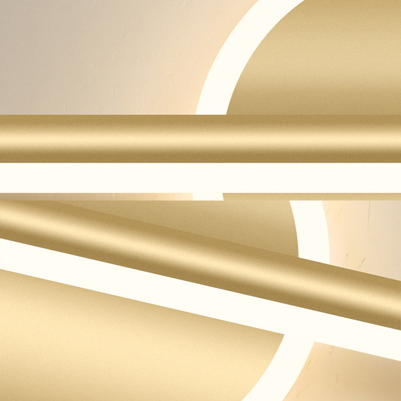 Lampade per vanità per bagno lineare in stile Luxury Mid-secolo Lampadele per vanità in metallo con finitura oro in oro