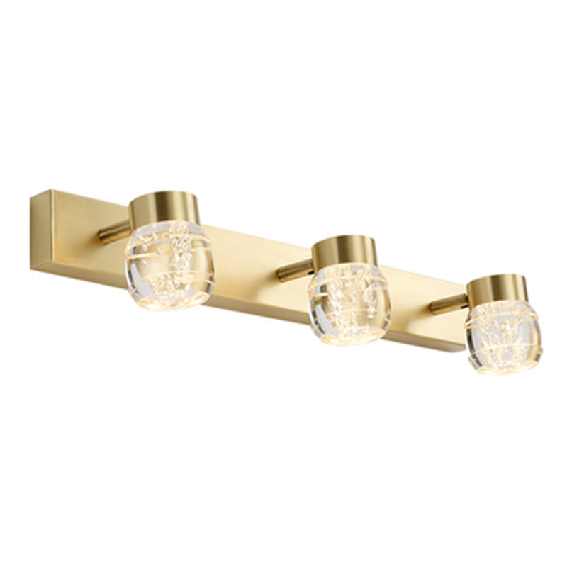 Mid-Century Luxury Style Circle Led Bathroom Vanity Light Fixtures Acrylic Vanity Wall Light Fixtures
