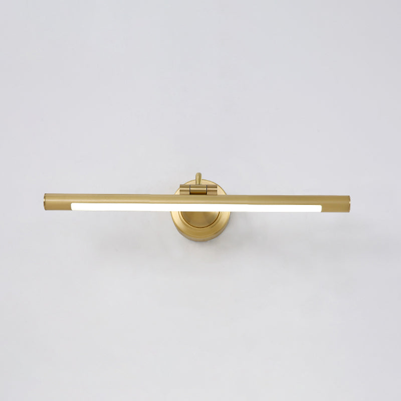 Modern Minimalist Style Cylinder Wall Mounted Vanity Lights 1 Light Vanity Lighting Ideas with Copper Shade