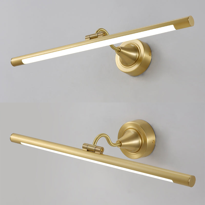 Modern Minimalist Style Cylinder Wall Mounted Vanity Lights 1 Light Vanity Lighting Ideas with Copper Shade