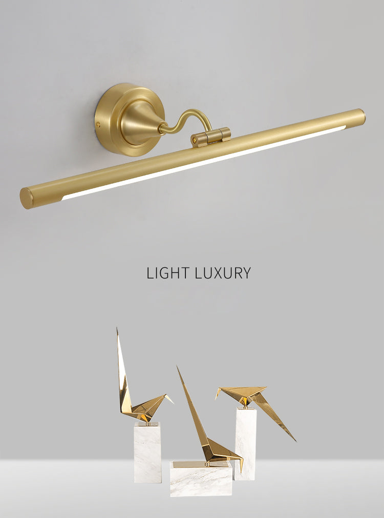 Modern Minimalist Style Cylinder Wall Mounted Vanity Lights 1 Light Vanity Lighting Ideas with Copper Shade
