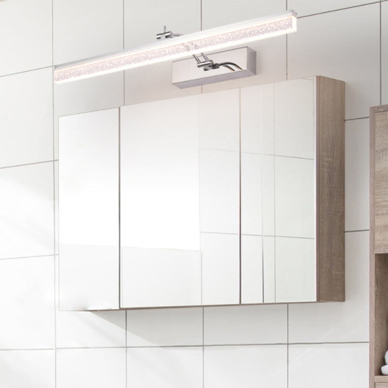 Modern Minimalist Style Streamlined Wall Mounted Vanity Lights Metal Vanity Sconce for Toilet