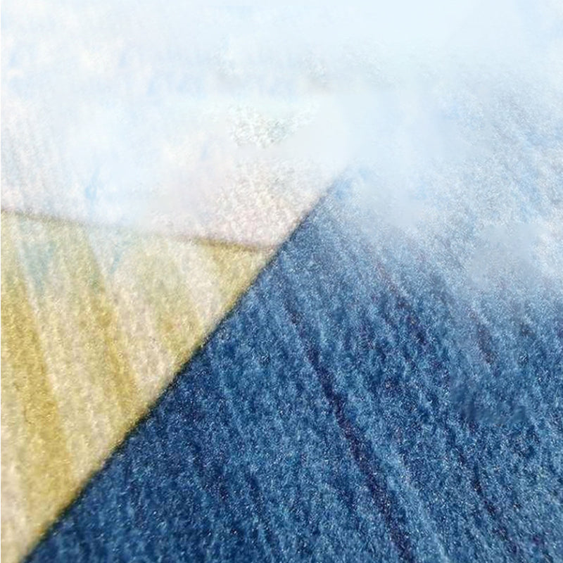 Living Room Area Rug Modern Abstract Printing Rug Polyester Non-Slip Backing Carpet