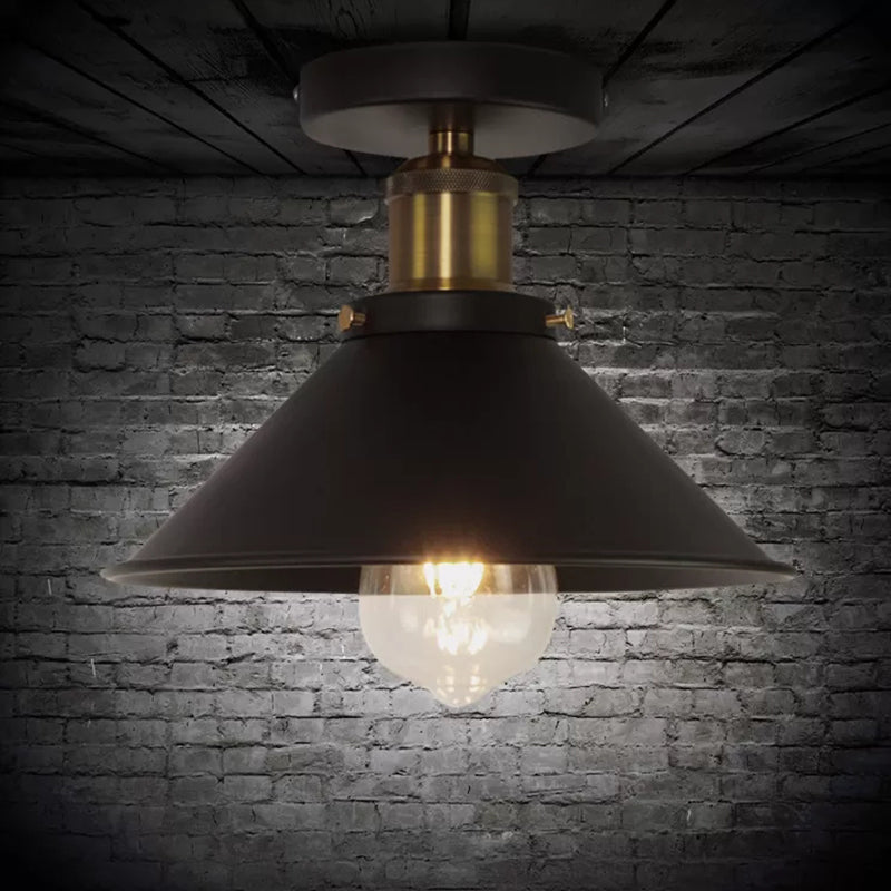 Industrial Ceiling Light Fixture Single Pendant Retro Bedroom Light Room Lighting