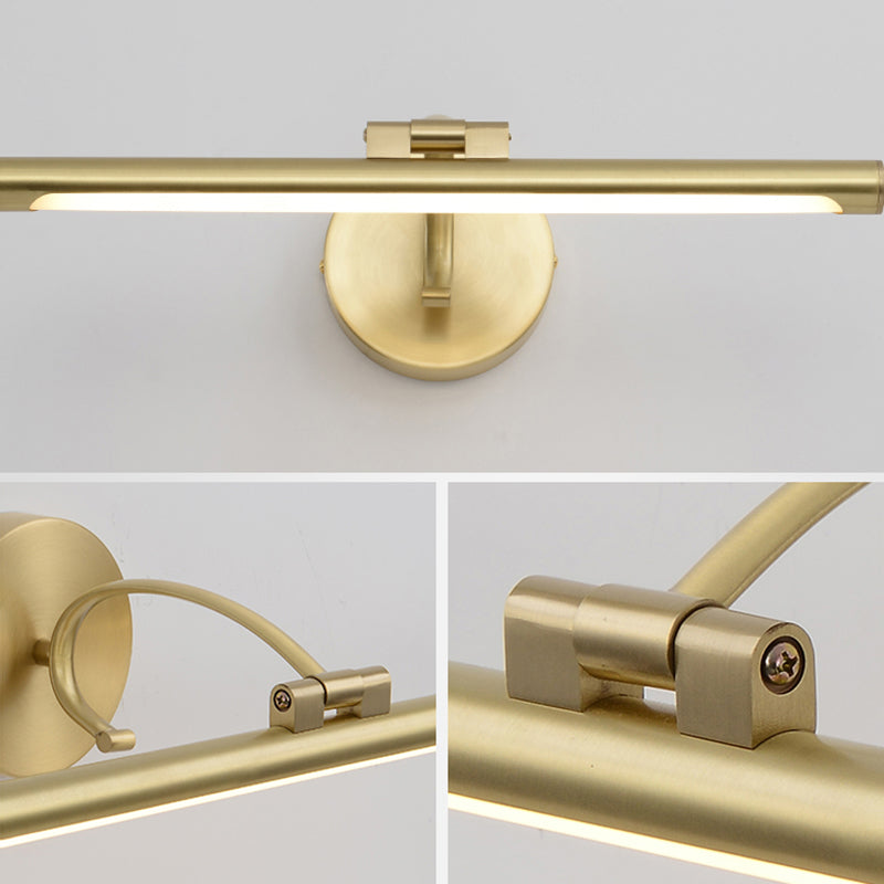 Mid-Century Luxury Style Linear Wall Mounted Vanity Lights Metal Vanity Lighting Fixtures for Bathroom