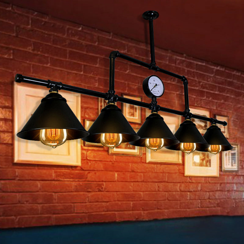 Industrial Vintage Pipe Chandelier Multi Light Pendant Old Bar Light Coffee Shop Light