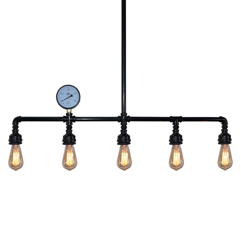 Linear Island Lighting Fixtures Industrial Metal Pendant Lighting for Restaurant