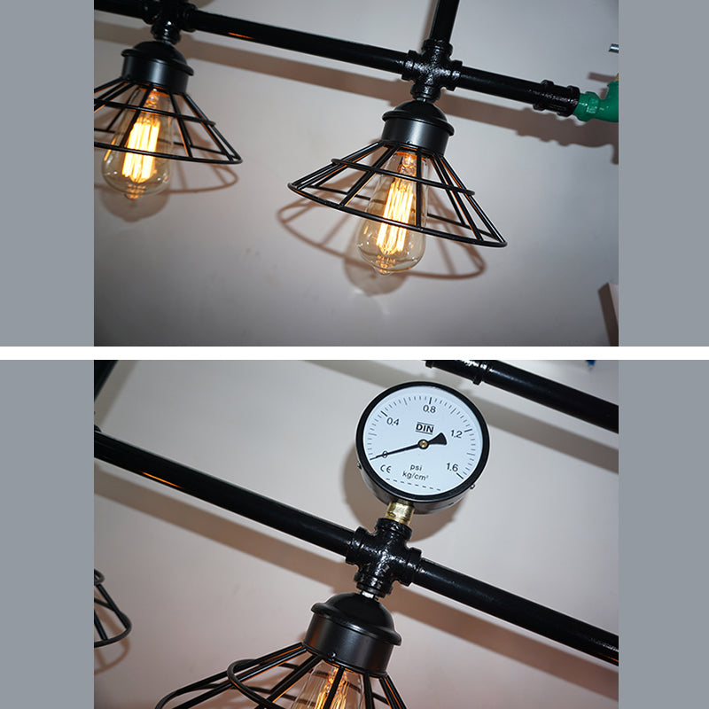 Linear Island Lighting Fixtures Industrial Metal Pendant Lighting for Restaurant