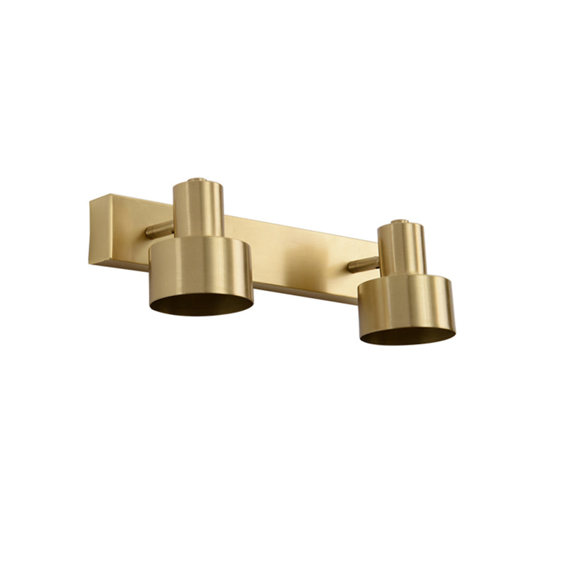 Mid-Century Luxury Style Cylinder Wall Mounted Vanity Lights Metal Vanity Lighting Fixtures for Bathroom