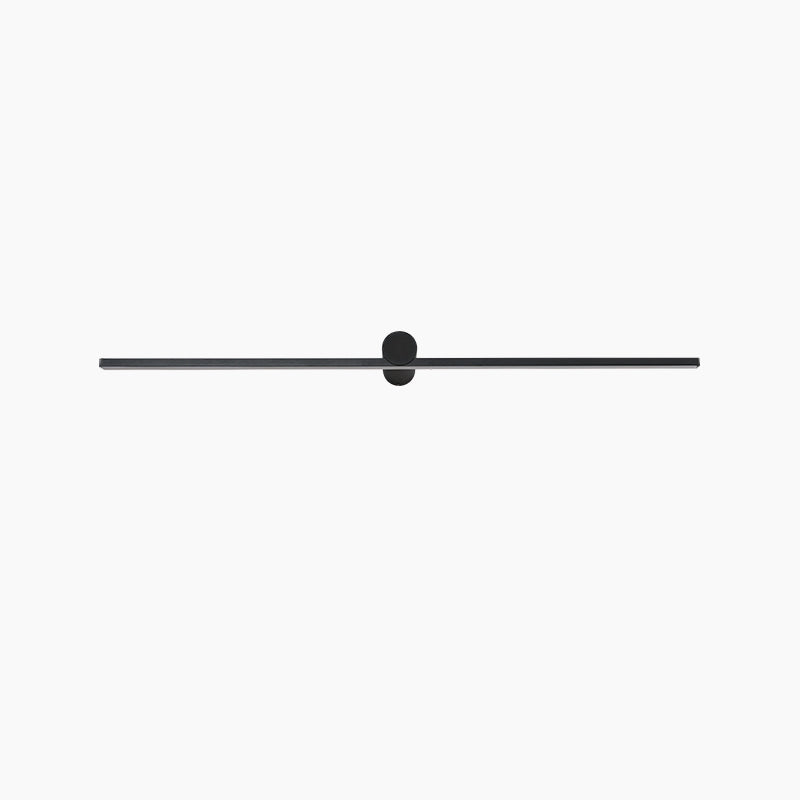 Moderner minimalistischer Stil linearer LED -Badezimmer Waschtischleuchten Metall Waschtischwandleuchten im schwarzen Finish
