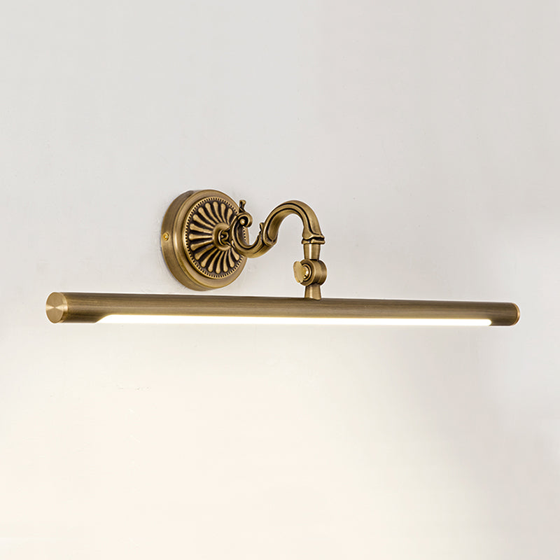 Mid-secolo stile di lusso a parete lineare a parete vanity set di illuminazione da vanità rame per bagno