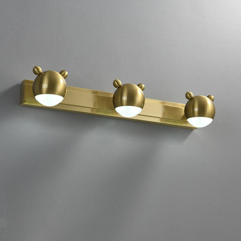 Mid-Century American Style Wall Mounted Vanity Lights Metal Vanity Wall Light Fixtures in Gold