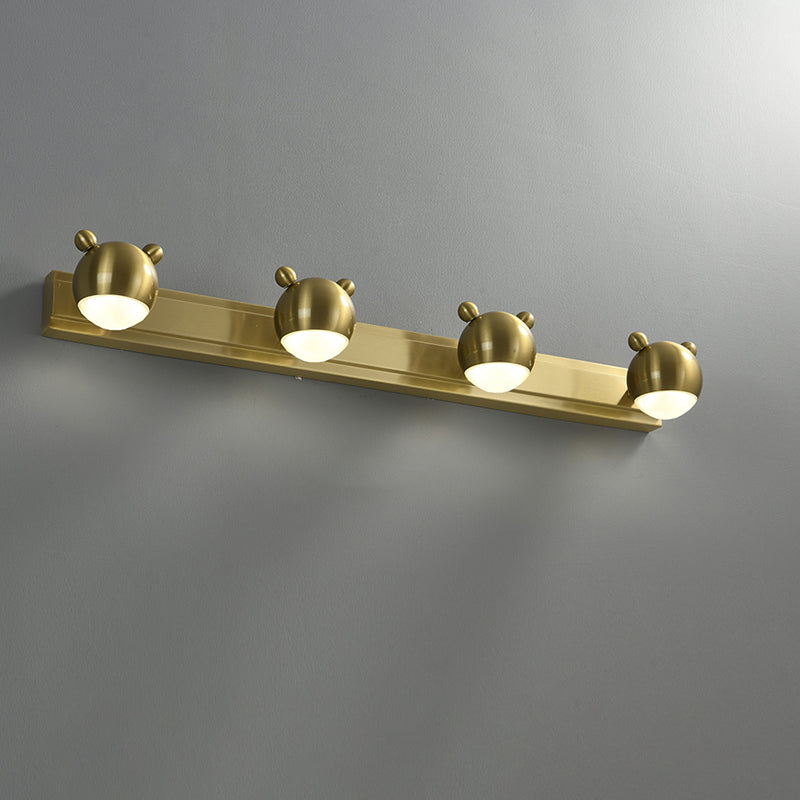 Mid-Century American Style Wall Mounted Vanity Lights Metal Vanity Wall Light Fixtures in Gold