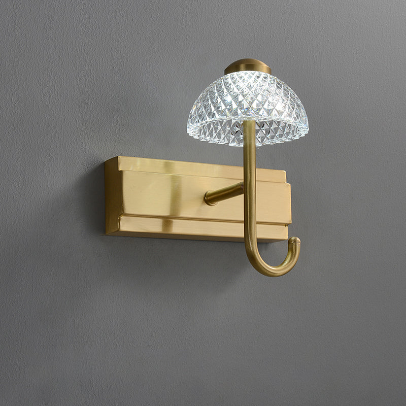 Mid-Century American Style Wall Mounted Vanity Lights Metal Vanity Wall Light Fixtures in Gold