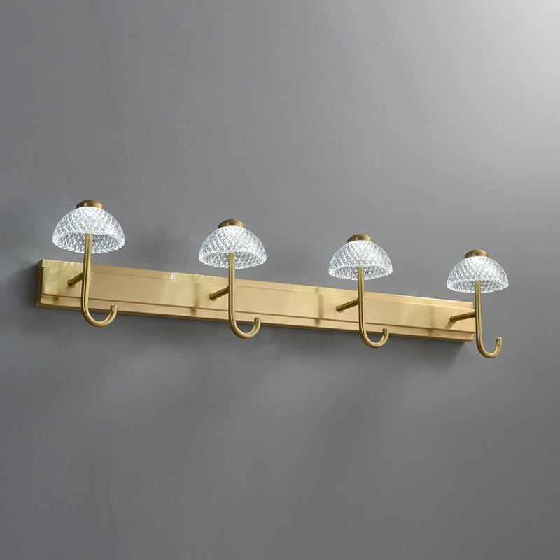 Mid-Century American Style Wall Mounted Vanity Lights Metal Vanity Wall Light Fixtures in Gold