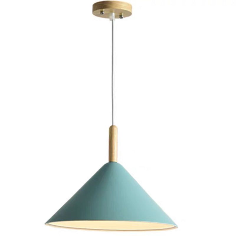 6-Color Optional Macaroon Simplicity Hanging Lamp Cone Shade Nordic Style Lighting Pendant for Dining Room