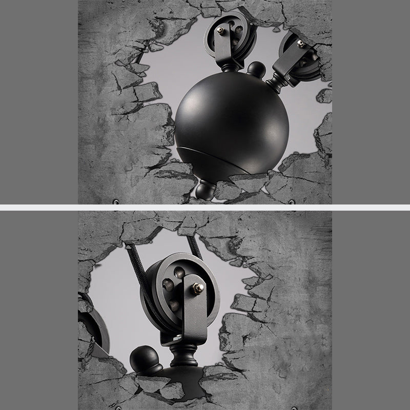 Wrought Iron Black Island Pendant Light in Industrial Classic Style 3-Light Adjustable Pendant Light for Dining Room