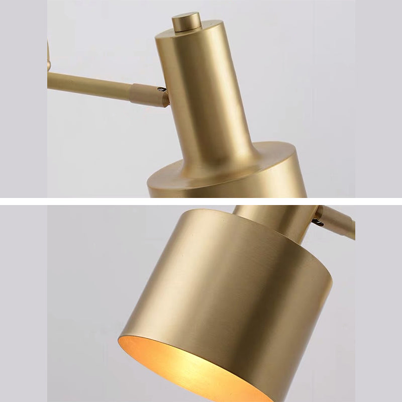 Gold Geometric Shaped Metal Wall Lamp Angle Adjustable Design Simplicity Sconce Lights for Staircase Aisle