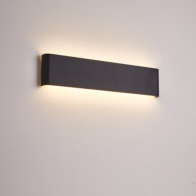 Modern Minimalist Style Rectangular Up and Down LED Wall Sconce Metal Wall Mounted Light Fixture for Bedroom