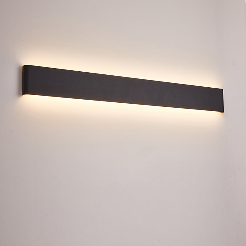 Modern Minimalist Style Rectangular Up and Down LED Wall Sconce Metal Wall Mounted Light Fixture for Bedroom