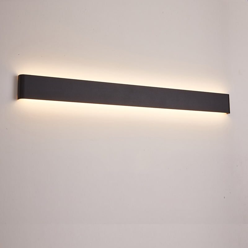 Modern Minimalist Style Rectangular Up and Down LED Wall Sconce Metal Wall Mounted Light Fixture for Bedroom