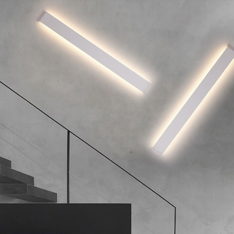 Modern Minimalist Style Rectangular Up and Down LED Wall Sconce Metal Wall Mounted Light Fixture for Bedroom