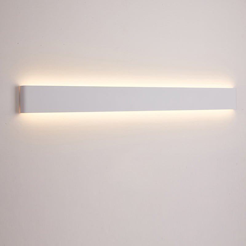 Modern Minimalist Style Rectangular Up and Down LED Wall Sconce Metal Wall Mounted Light Fixture for Bedroom