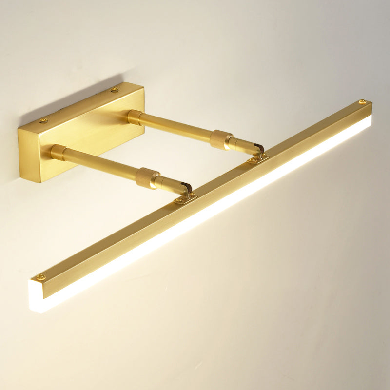 Modern Minimalist Style Copper Wall Mounted Vanity Lights Acrylic 1 Light Vanity Wall Light Fixtures