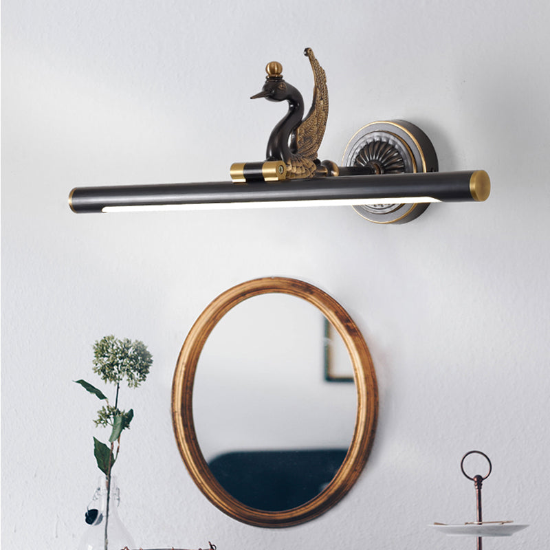 Mid-Century Luxury Style Cylindrical Wall Mounted Vanity Lights Copper 1 Light Vanity Lighting Fixtures for Bathroom
