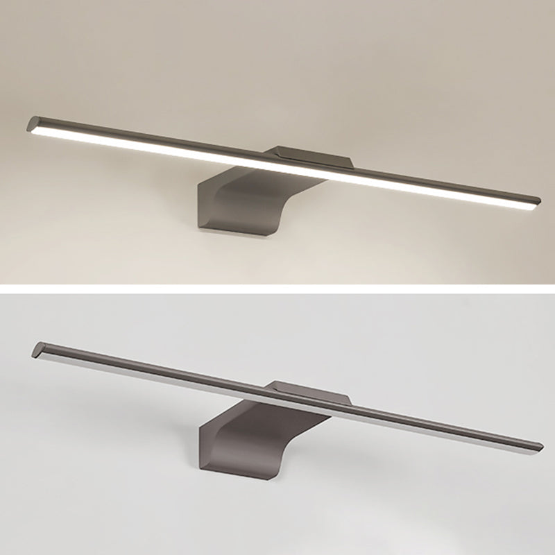 Moderno stile minimalista a parete lineare a parete vanità luci in alluminio sconde murale per bagno per bagno