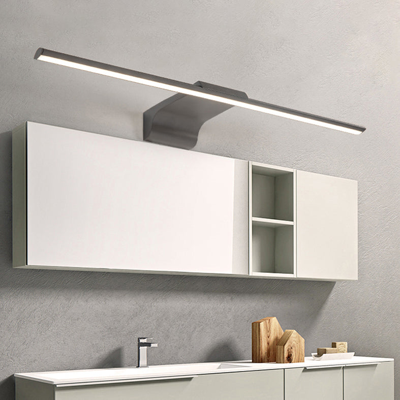 Moderno stile minimalista a parete lineare a parete vanità luci in alluminio sconde murale per bagno per bagno