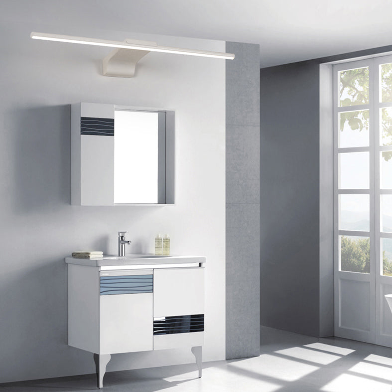 Moderno stile minimalista a parete lineare a parete vanità luci in alluminio sconde murale per bagno per bagno