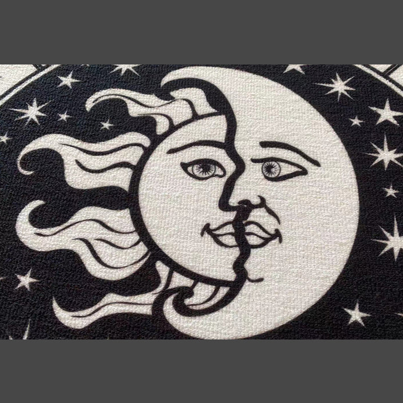 Marble Print Indoor Rug Abstract Carpet Polyester Washable Rug for Living Room