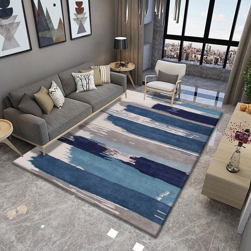 Abstract Printing Area Rug Polyester Modern Rug Washable Carpet for Living Room