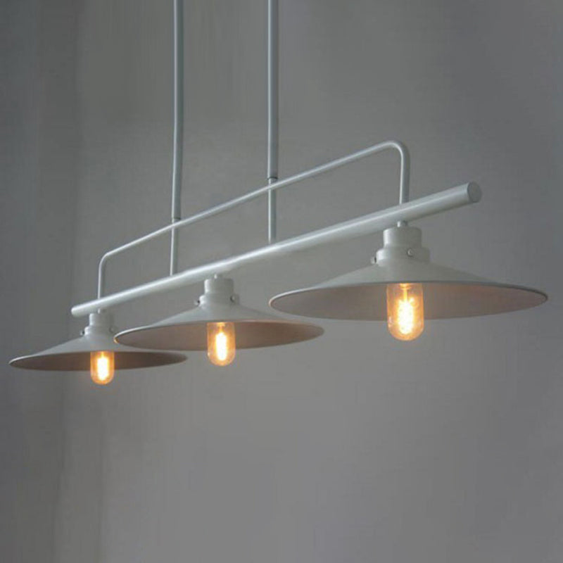 Wrought Iron Island Pendant Light in Industrial Vintage Style Geometric Indoor Ceiling Light with Iron Frame