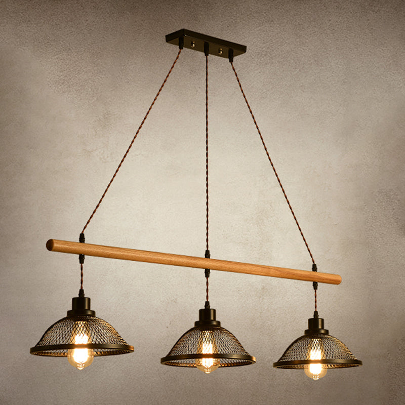 Bowl Island Lighting Fixtures Industrial Metal Pendant Lighting for Restaurant