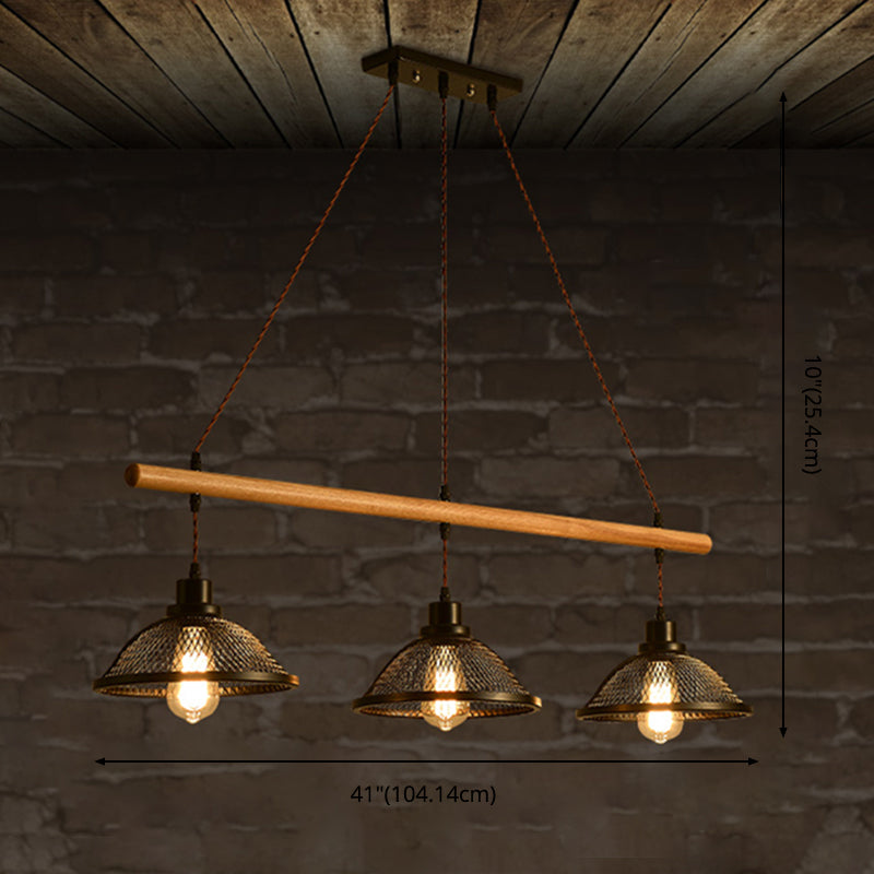 Bowl Island Lighting Fixtures Industrial Metal Pendant Lighting for Restaurant