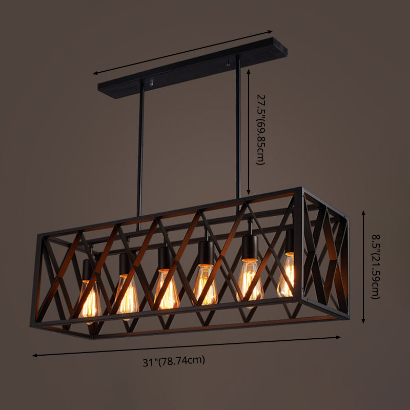 Éclairage de l'île rectangle