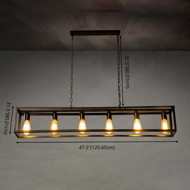 Éclairage de l'île rectangle