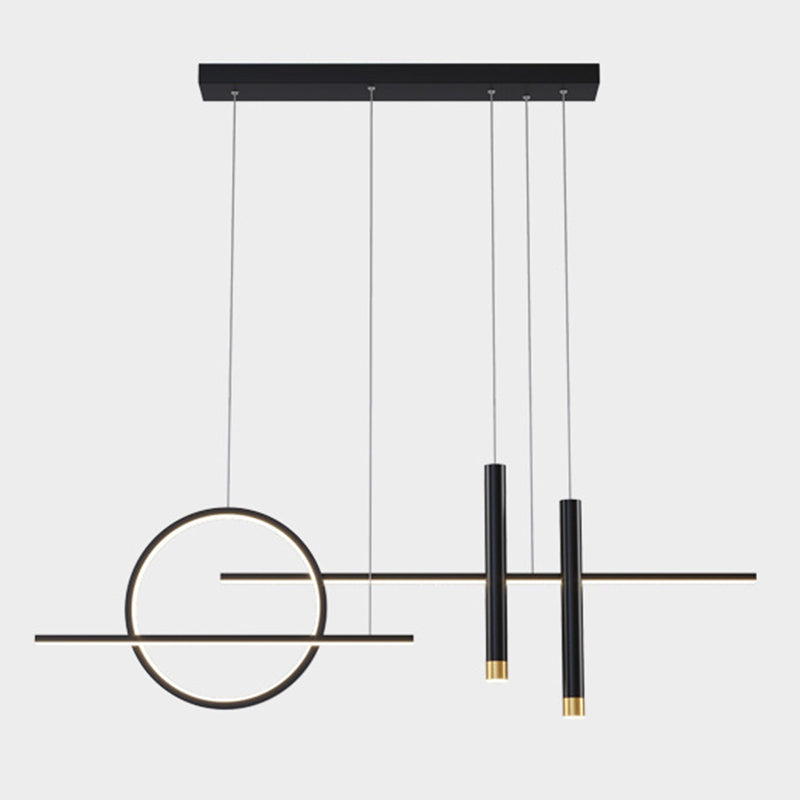 Simplicity LED LED LED Isola Light Metal a 5 teste Sala da pranzo Apparecchiatura di illuminazione sospesa