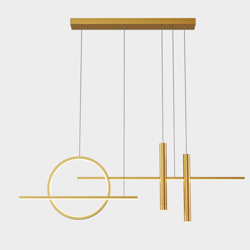 Simplicity LED LED LED Isola Light Metal a 5 teste Sala da pranzo Apparecchiatura di illuminazione sospesa