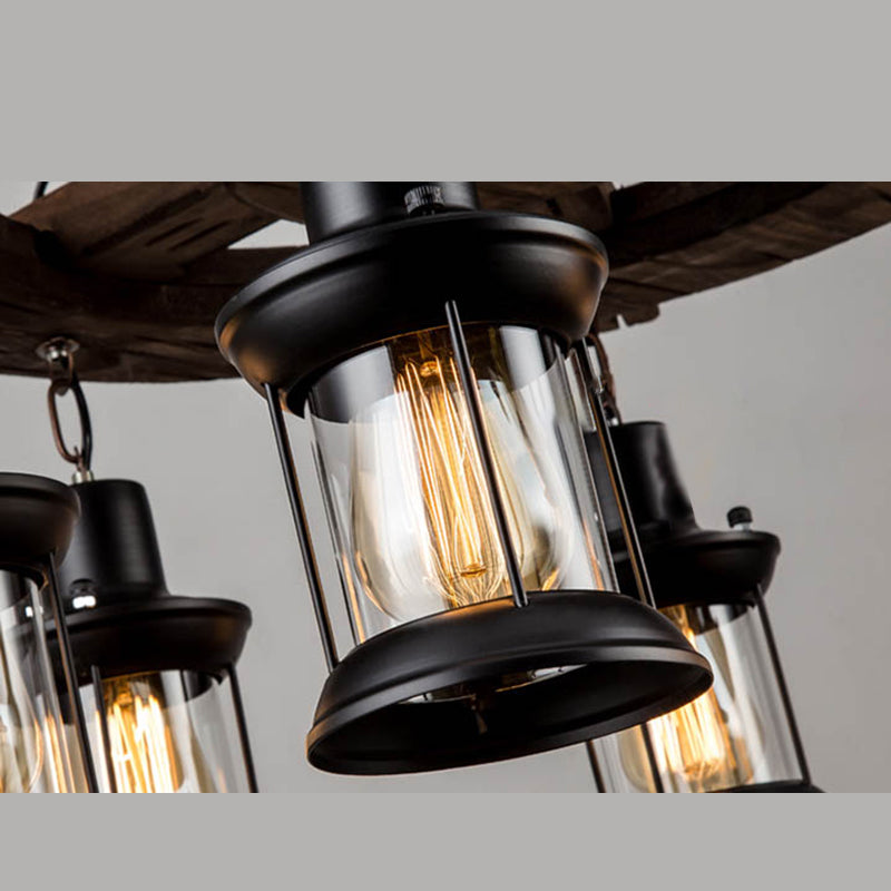 Legno 3 luci appese a luci di biliardo lanterna Luci a sospensione nautica per l'isola della cucina