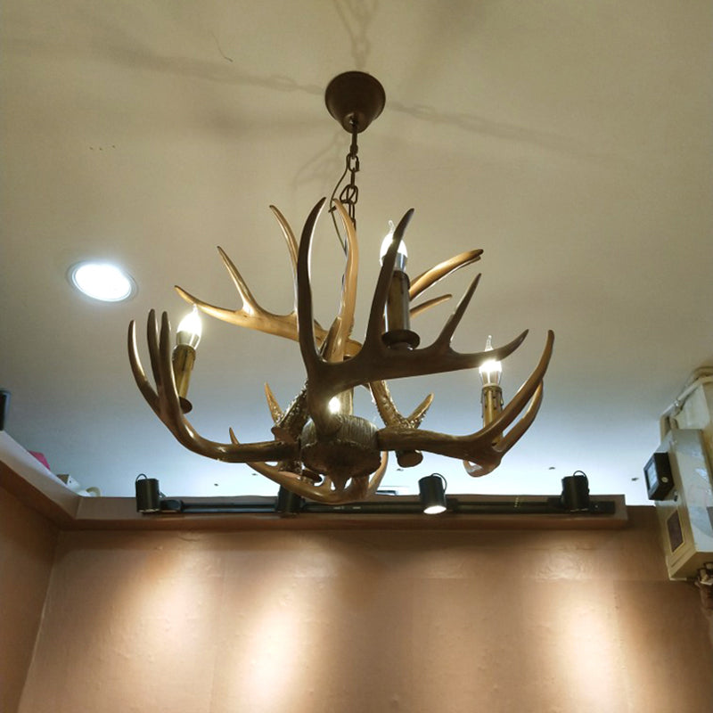 Lampade lampadario in legno in finto corna di legno
