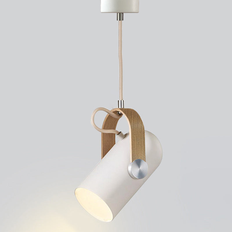 Spotlight a 1 bulbo a 1-bulba Nordico Spegnante cilindrico Sospensione Light a sospensione con tonalità metallica