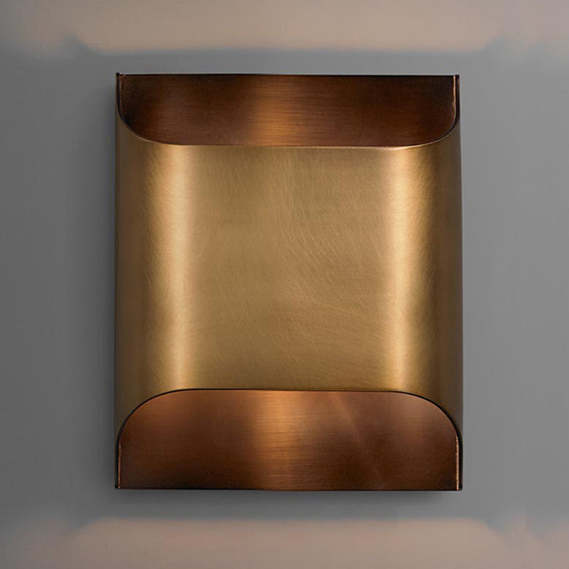 Moderner minimalistischer Stil abgeflachtes Rohrwand montiertes Leuchte Kupferwandleuchte für Schlafzimmer