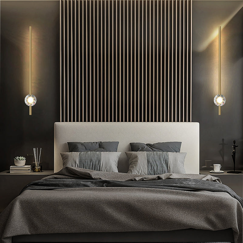 Modern Luxury Style Wall Mounted Light Fixture Copper Flush Mount Wall Sconce for Living Room