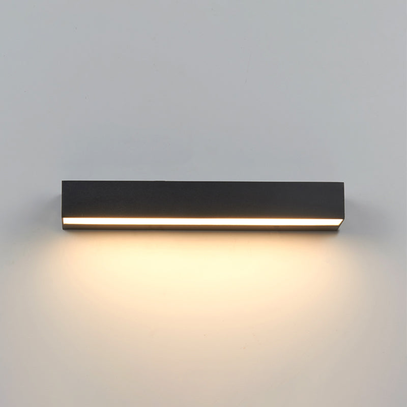 Modern Minimalist Style Rectangle Flush Mount Wall Sconce Aluminum 1 Light Wall Mount Light Fixture for Bedroom